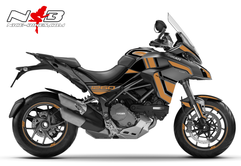 Motorrad Foliendesigns und Dekore - Foliendesign DUCATI Multistrada 1260S Olympic Gold - D.1260.G20.030 OLYMPIC GOLD Foliendesign DUCATI Multistrada 1260S Olympic Gold