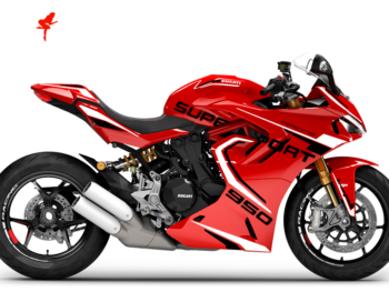 Foliendesign Ducati Supersport 950 2023-24 Racing White
