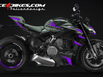 Foliendesign Ducati Streetfighter V4 Manga Violett 2023-24