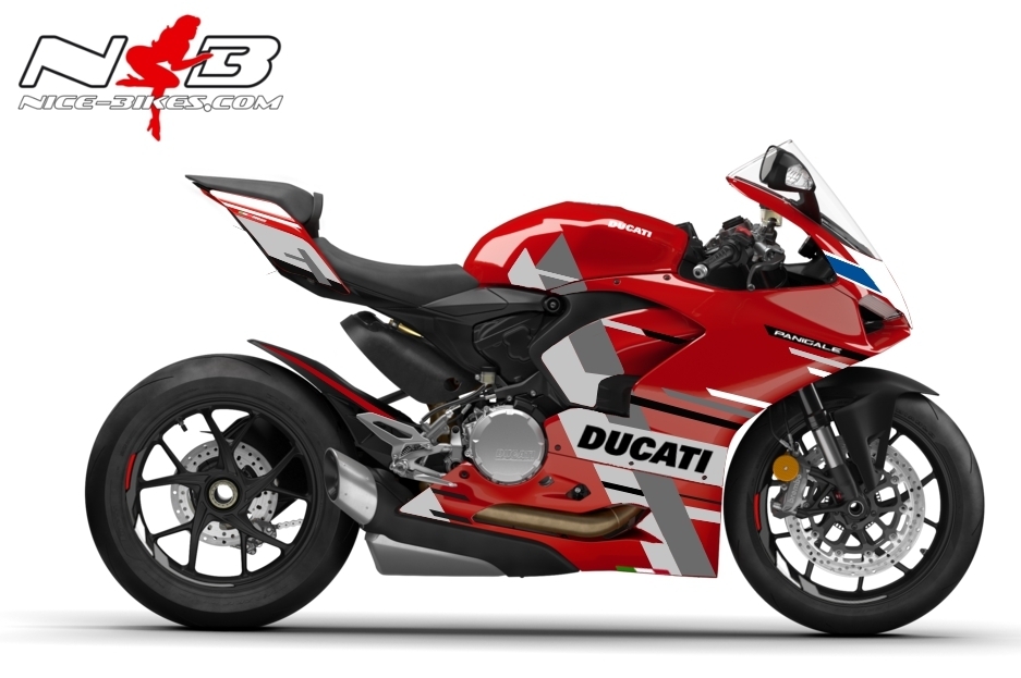 Motorrad Foliendesigns und Dekore - Foliendesign DUCATI V2 (Bj. 2021) Color Line - D.V2.21.CL200 Color Line Foliendesign DUCATI V2 (Bj. 2021) Color Line