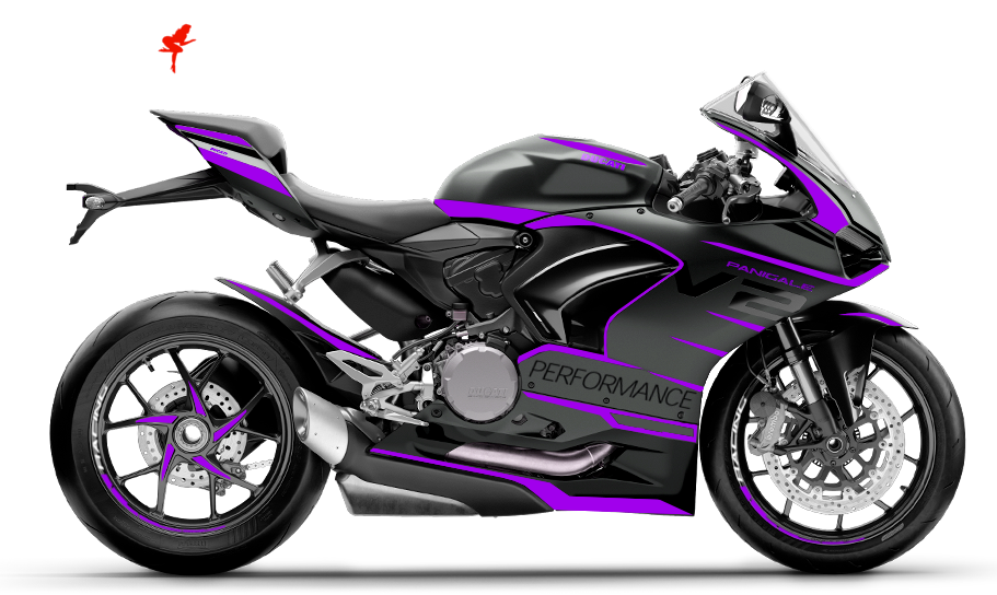 Motorrad Foliendesigns und Dekore - Foliendesign Ducati Panigale V2 2024 Manga Violett - D.V2.24S.080 Manga Violett Foliendesign Ducati Panigale V2 2024 Manga Violett