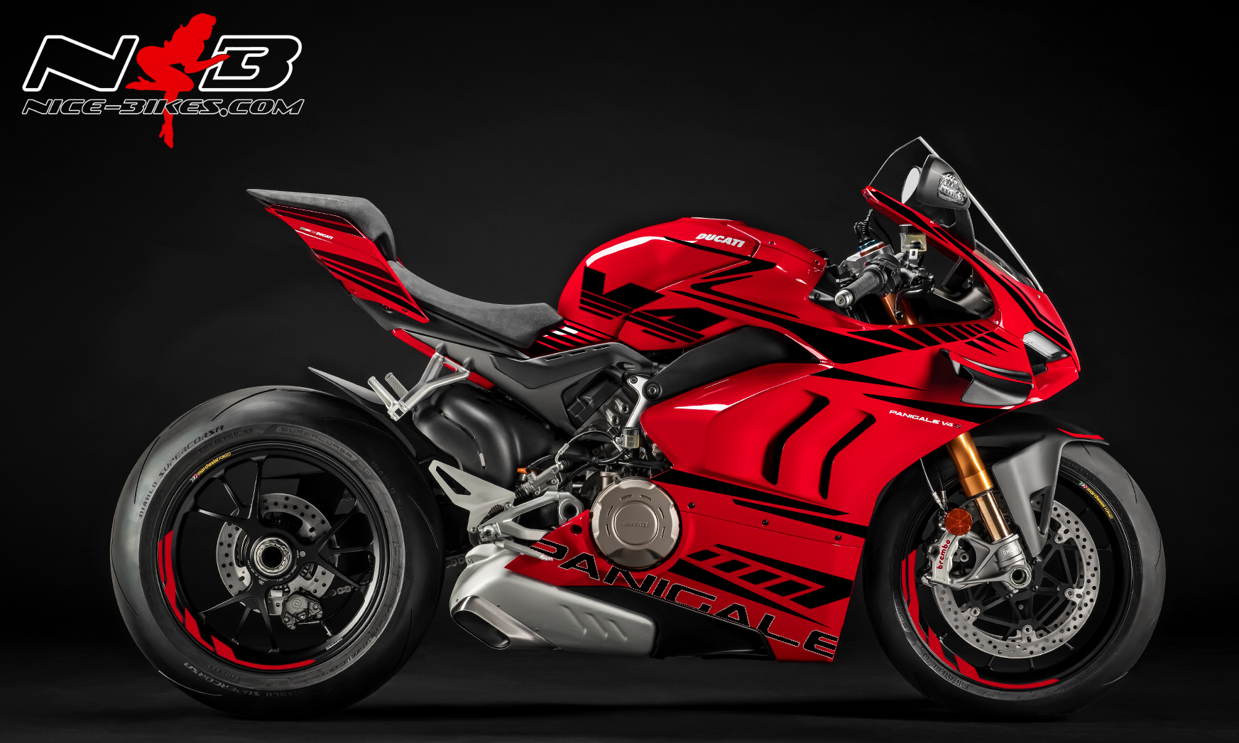 Motorrad Foliendesigns und Dekore - Foliendesign DUCATI V4/S Bj. 2020 Magic Black - D.V4.20.070 Magic Black Foliendesign DUCATI V4/S Bj. 2020 Magic Black