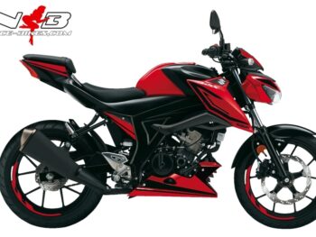 Motorrad Foliendesigns und Dekore - Shop - GSX S125 rot GSX-S125 schwarz auf roter Maschine
