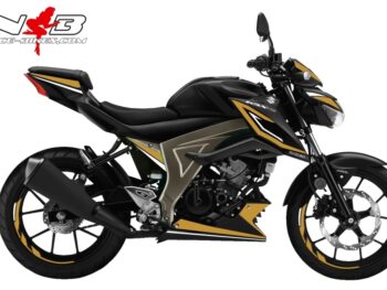 Motorrad Foliendesigns und Dekore - Shop - GSX S125 schwarz gold GSX-S125 gold auf schwarzer Maschine