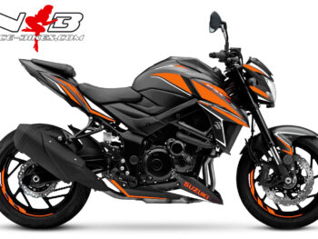 Motorrad Foliendesigns und Dekore - Shop - GSX S750 schwarz orange GSX-S750 orange auf schwarzer Maschine
