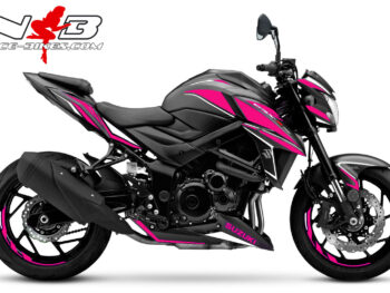 GSX-S750 pink auf schwarzer Maschine