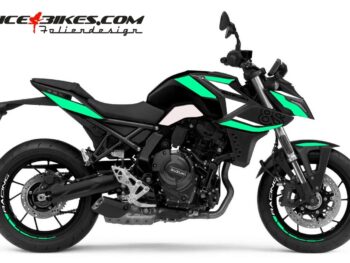 Motorrad Foliendesigns und Dekore - Shop - GSX8 miami Foliendesign Suzuki GSX-8S 23 Miami Blue
