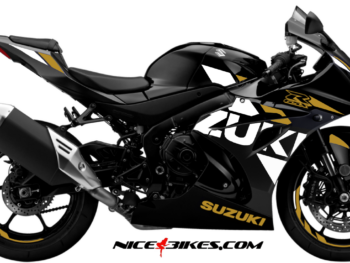 Motorrad Foliendesigns und Dekore - Shop - GSXR1000 schwarz gold GSX-R1000 gold auf schwarzer Maschine BJ.19