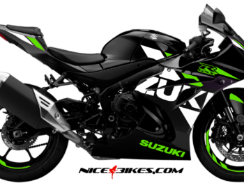 Motorrad Foliendesigns und Dekore - Shop - GSXR1000 schwarz limegreen GSX-R1000 limegreen auf schwarzer Maschine BJ.19