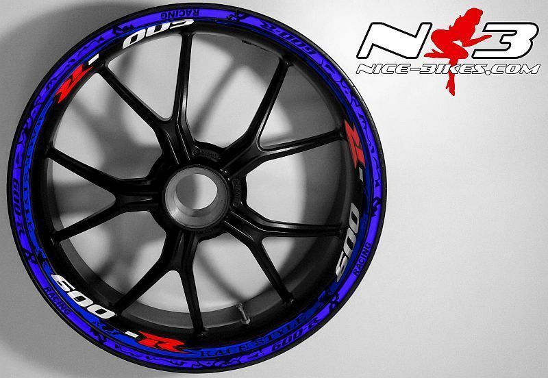 Motorrad Foliendesigns und Dekore - RACE Style Suzuki GSXR 600 blau rot - GSXR 600 blau rot kl RACE Style Suzuki GSXR 600 blau rot