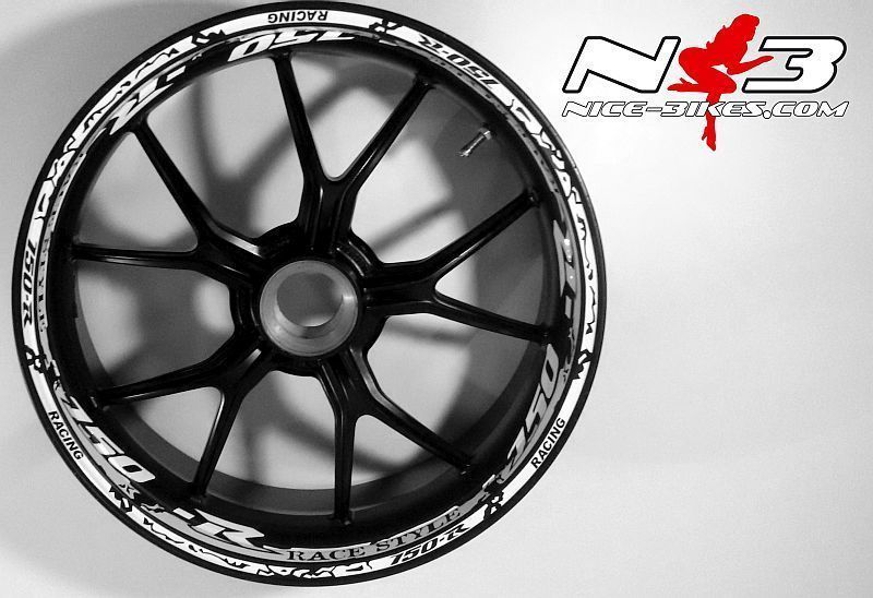 Motorrad Foliendesigns und Dekore - RACE Style Suzuki GSR 750 - GSXR 750 weiss kl RACE Style Suzuki GSR 750