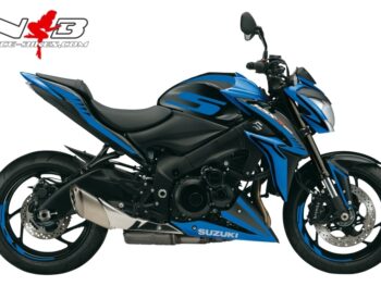 Motorrad Foliendesigns und Dekore - Shop - GSX S1000 Blau schwarz GSX-S1000 schwarz auf blauer Maschine