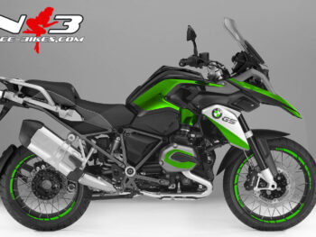 BMW GS Edition limegreen auf schwarzer Maschine