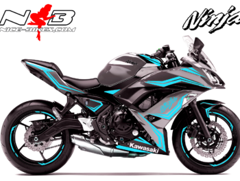 Ninja 650 Foliendekor hellblau für Graue Maschine 2018-