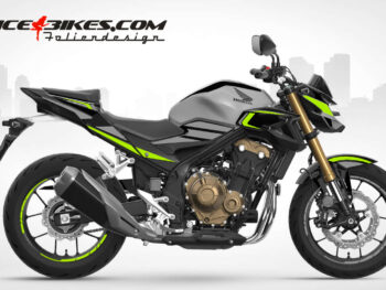 Foliendesign Honda CB500F 2023 Limegreen