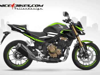 Motorrad Foliendesigns und Dekore - Shop - H.CB500F.23S.064 Limegreen Foliendesign Honda CB500F 2023-S Limegreen
