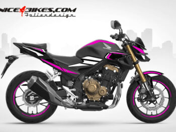 Motorrad Foliendesigns und Dekore - Shop - H.CB500F.23S.077 Pretty Pink Foliendesign Honda CB500F 2023-S Pretty Pink