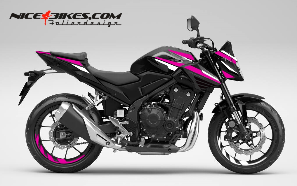 Motorrad Foliendesigns und Dekore - Honda CB500 Hornet Pretty Pink - H.CB500H.26.077 Pretty Pink Honda CB500 Hornet Pretty Pink