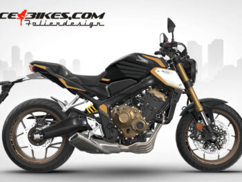 Motorrad Foliendesigns und Dekore - Shop - H.CB650.23.030 Olympic Gold Foliendesign Honda CB650R 2023 Olympic Gold
