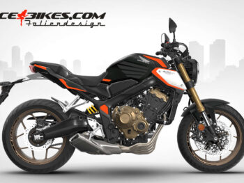 Motorrad Foliendesigns und Dekore - Shop - H.CB650.23.034 Evil Orange Foliendesign Honda CB650R 2023 Evil Orange