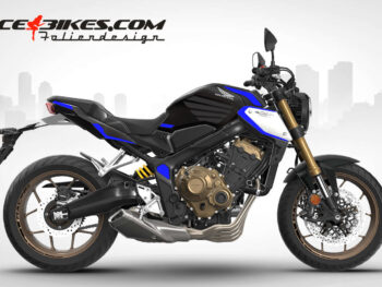 Motorrad Foliendesigns und Dekore - Shop - H.CB650.23.057 Racing Blue Foliendesign Honda CB650R 2023 Racing Blue