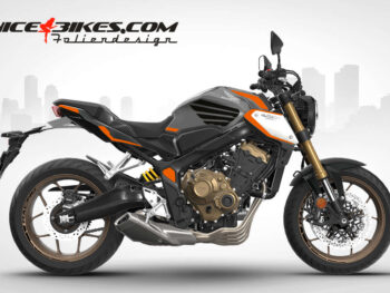 Motorrad Foliendesigns und Dekore - Shop - H.CB650.23G.034 Evil Orange Foliendesign Honda CB650R 2023-G Evil Orange