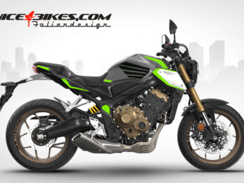 Motorrad Foliendesigns und Dekore - Shop - H.CB650.23G.064 Limegreen Foliendesign Honda CB650R 2023-G Limegreen