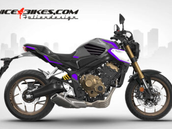 Motorrad Foliendesigns und Dekore - Shop - H.CB650.23G.080 Manga Violett Foliendesign Honda CB650R 2023-S Manga Violett