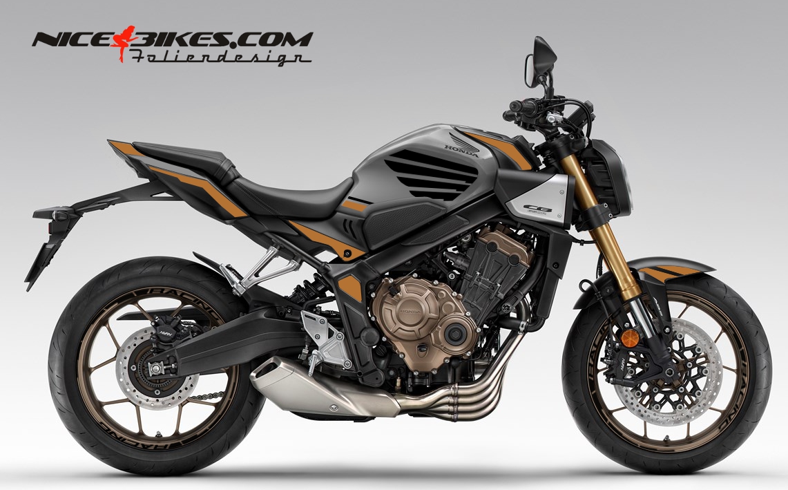 Motorrad Foliendesigns und Dekore - Honda CB650R Olympic Gold - H.CB650R.26G.030 Olympic Gold Honda CB650R Olympic Gold