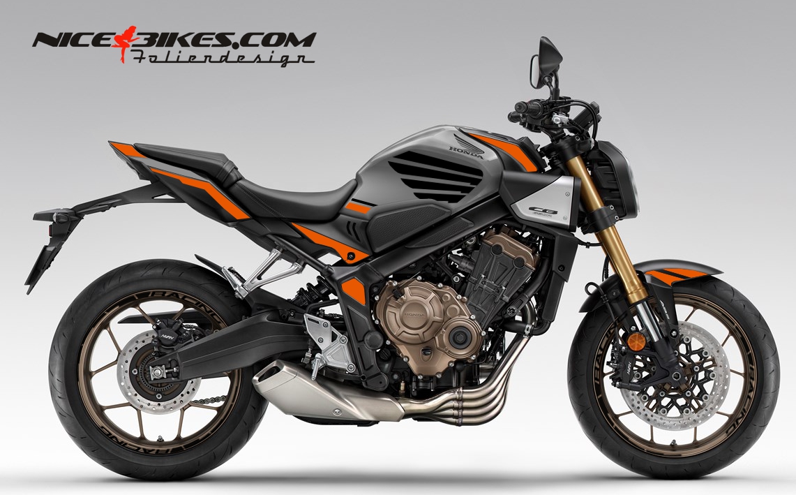 Motorrad Foliendesigns und Dekore - Honda CB650R Evil Orange - H.CB650R.26G.034 Evil Orange Honda CB650R Evil Orange