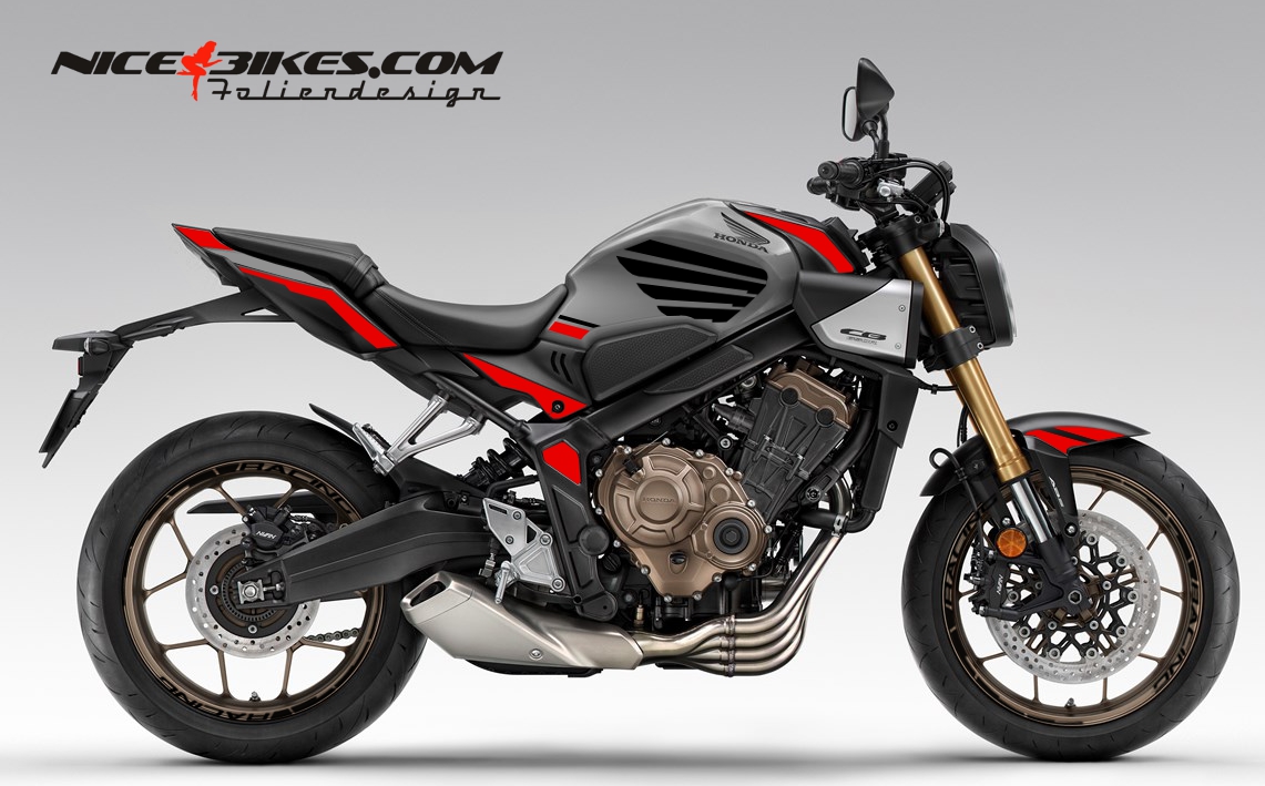 Motorrad Foliendesigns und Dekore - Honda CB650R Racing Red - H.CB650R.26G.306 Racing Red Honda CB650R Racing Red