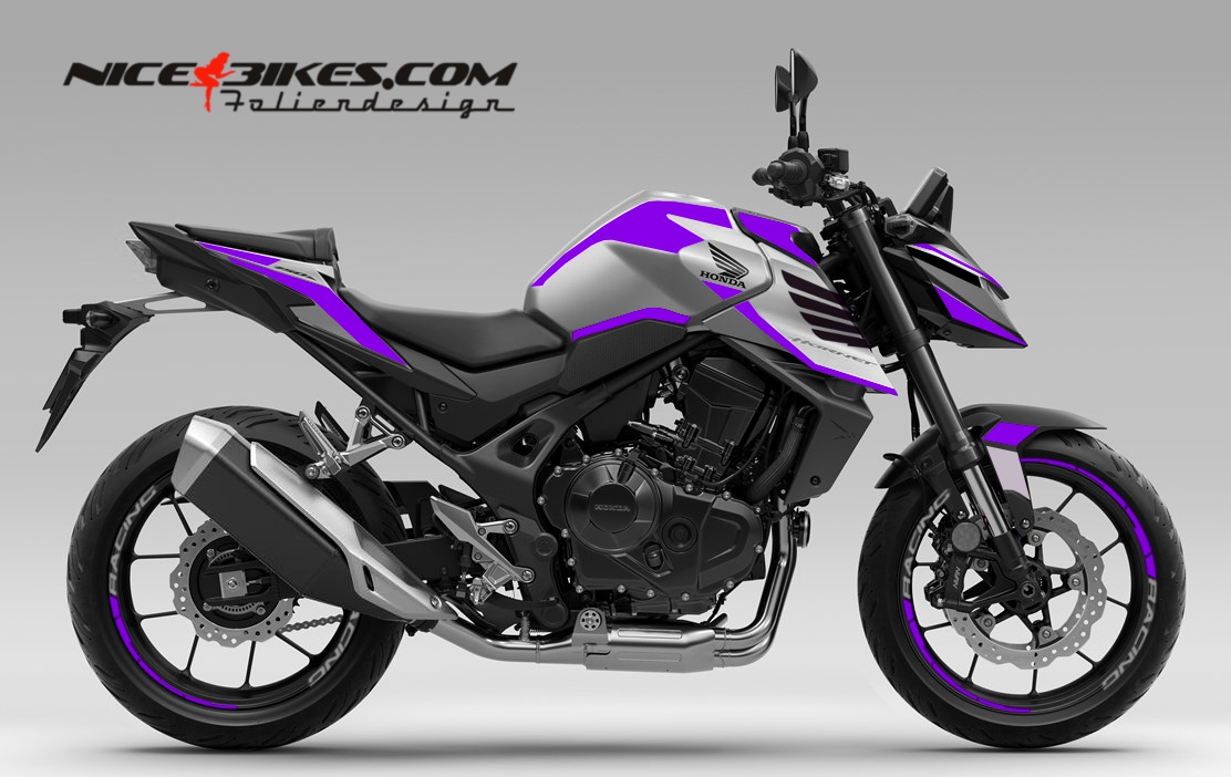Motorrad Foliendesigns und Dekore - Honda CB750 Hornet Manga Violett - H.CB750H.26G.080 Manga Violett Honda CB750 Hornet Manga Violett