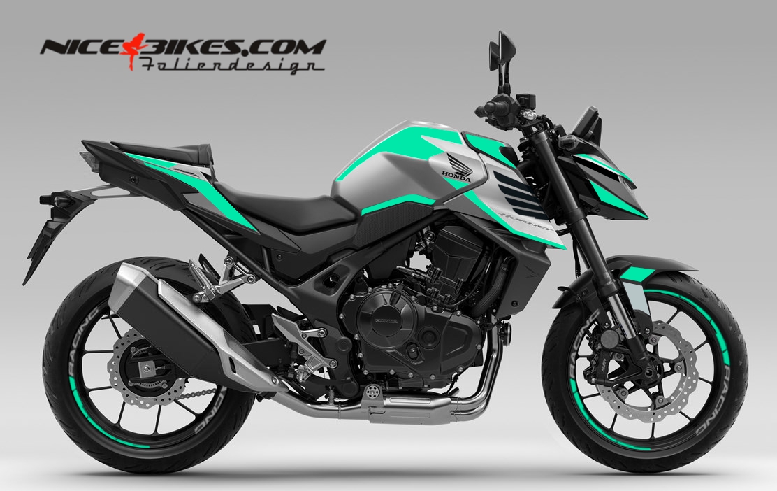 Motorrad Foliendesigns und Dekore - Honda CB750 Hornet Miami Blue - H.CB750H.26G.501 Miami Blue Honda CB750 Hornet Miami Blue