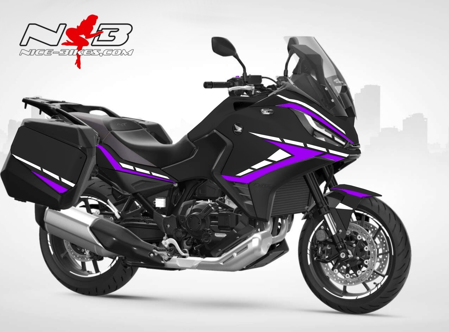 Motorrad Foliendesigns und Dekore - Foliendesign Honda NT1100 2023 Manga Violett - H.NT11.23.080 Manga Violett Foliendesign Honda NT1100 2023 Manga Violett