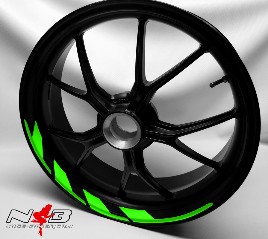 Motorrad Foliendesigns und Dekore - Hera Felgendekor Lime-Green - Hera 064 limegreen Hera Felgendekor Lime-Green