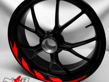 Motorrad Foliendesigns und Dekore - Shop - Hera 306 Racing Red Hera Felgendekor Racing Red