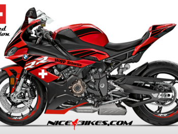 S1000RR Hopp Schwiiz Edition schwarz für Racingred Maschine 2019