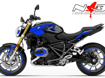 BMW R1200R Edition blau auf schwarzer Maschine 2018