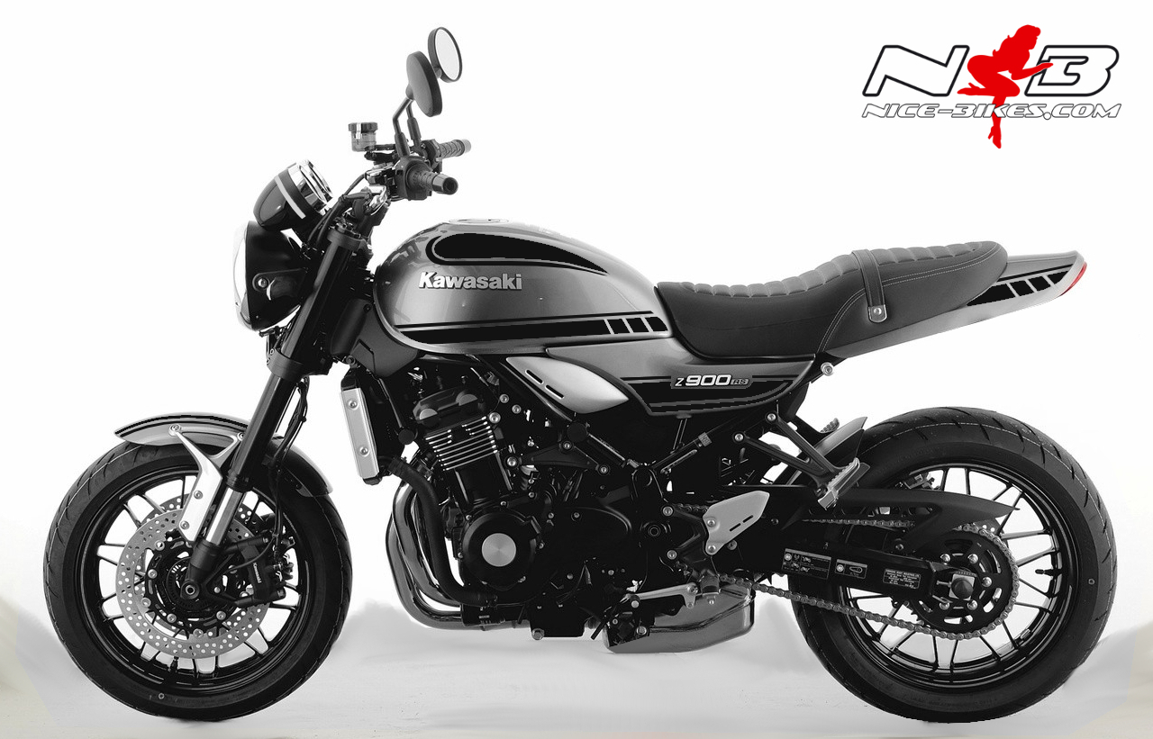 Motorrad Foliendesigns und Dekore - Foliendesign Kawasaki Z900 RS Bj. 2020 Magic Black - K.9RS.20.070 Magic Black Foliendesign Kawasaki Z900 RS Bj. 2020 Magic Black