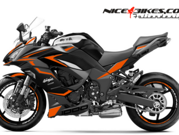 Motorrad Foliendesigns und Dekore - Shop - K.N1000SX.25.034 Evil Orange Foliendesign Ninja 1000SX 2025 Evil Orange