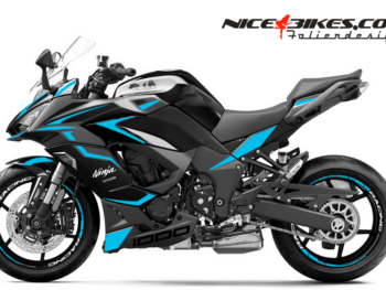 Motorrad Foliendesigns und Dekore - Shop - K.N1000SX.25.053 Light Blue Foliendesign Ninja 1000SX 2025 Light Blue