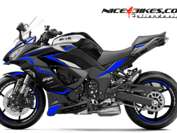Motorrad Foliendesigns und Dekore - Shop - K.N1000SX.25.057 Racing Blue Foliendesign Ninja 1000SX 2025 Racing Blue