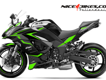Motorrad Foliendesigns und Dekore - Shop - K.N1000SX.25.064 Limegreen Foliendesign Ninja 1000SX 2025 Limegreen