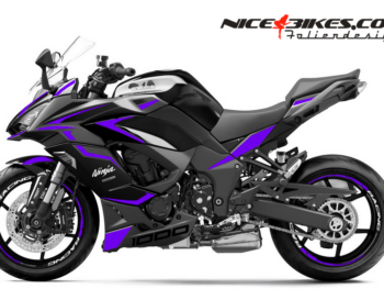 Motorrad Foliendesigns und Dekore - Shop - K.N1000SX.25.080 Manga Violett Foliendesign Ninja 1000SX 2025 Manga Violett
