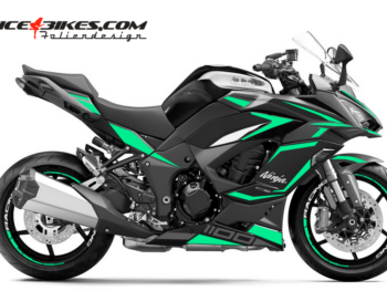 Foliendesign Ninja 1100SX 2025 Miami Blue