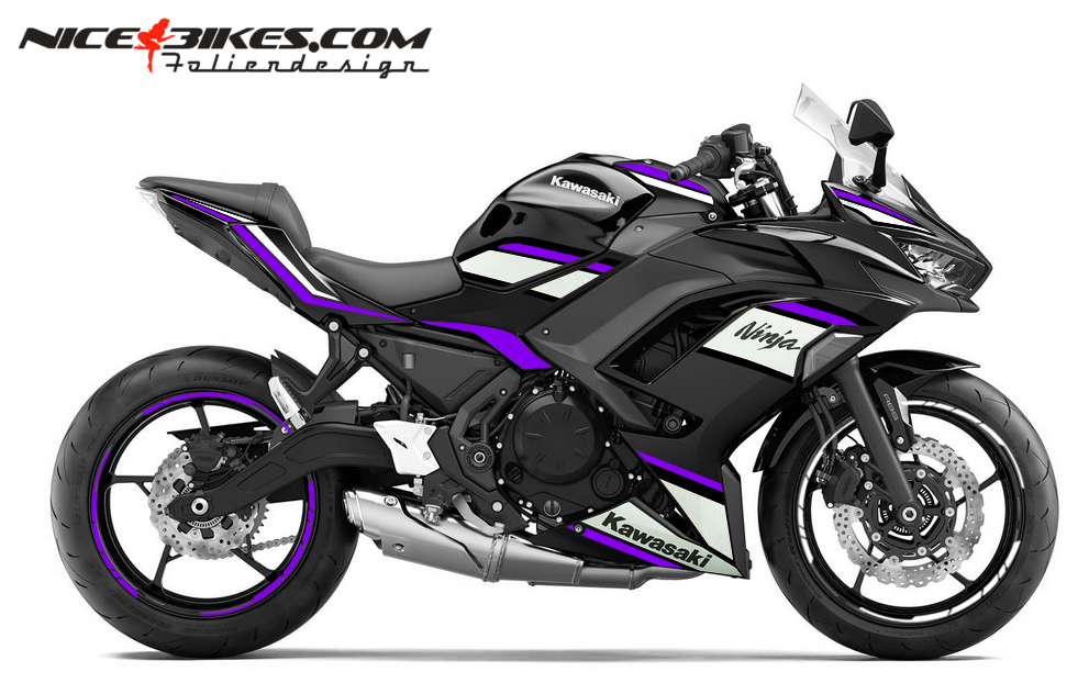Motorrad Foliendesigns und Dekore - Kawasaki Ninja 650 2025-26 Manga Violett - K.N650.S25.080 Manga Violett Kawasaki Ninja 650 2025-26 Manga Violett