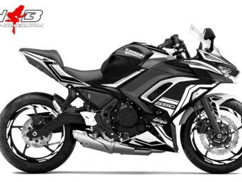 Foliendesign Ninja 650 Racing White