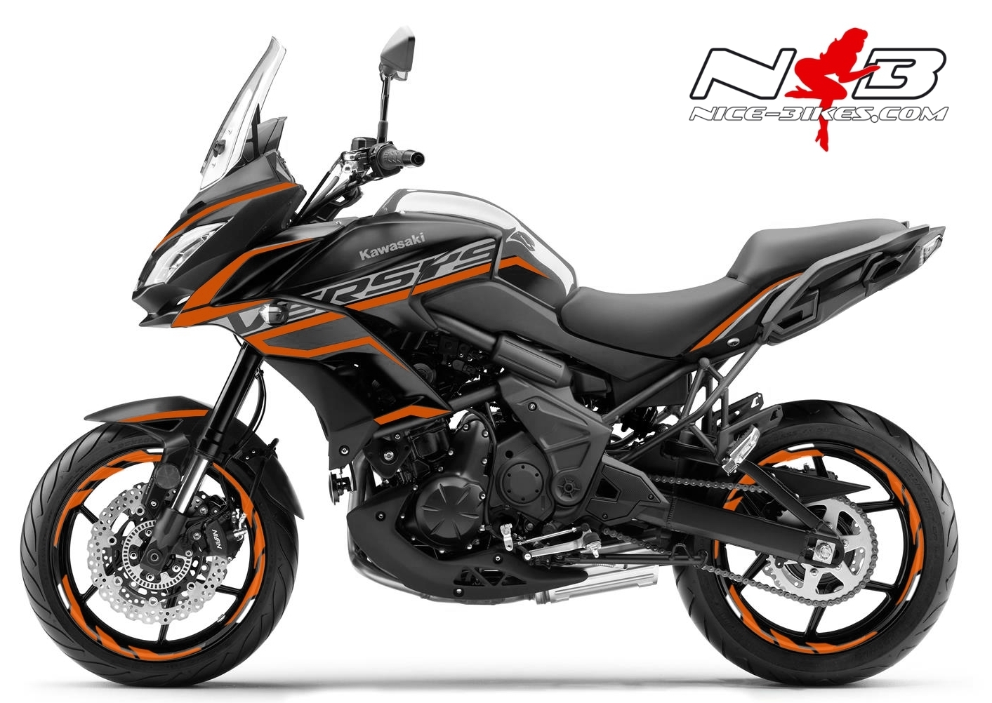 Motorrad Foliendesigns und Dekore - Foliendesign Kawasaki Versys 650 Bj. 2020 Evil Orange - K.V650.S20.034 Evil Orange Foliendesign Kawasaki Versys 650 Bj. 2020 Evil Orange