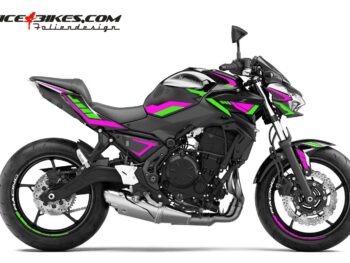 Foliendesign Kawasaki Z650  Pretty Pink - Limegreen