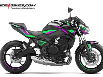 Foliendesign Kawasaki Z650  Limegreen - Pretty Pink